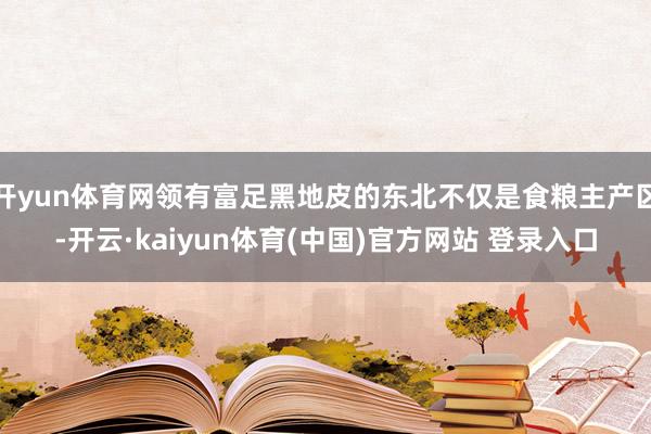 开yun体育网领有富足黑地皮的东北不仅是食粮主产区-开云·kaiyun体育(中国)官方网站 登录入口