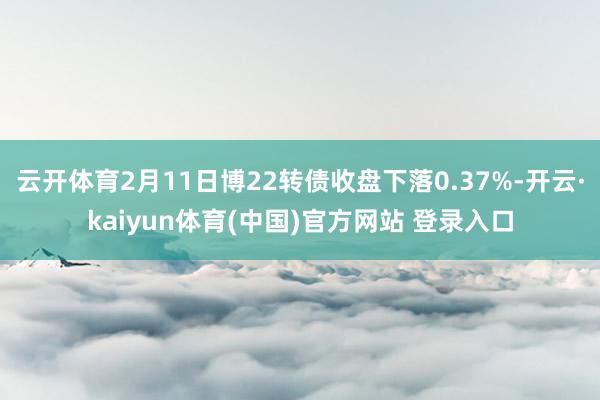 云开体育2月11日博22转债收盘下落0.37%-开云·kaiyun体育(中国)官方网站 登录入口