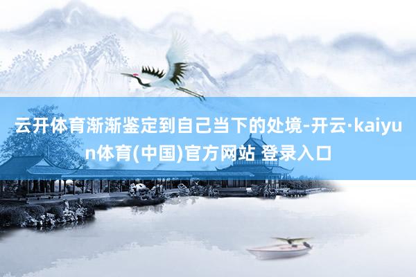 云开体育渐渐鉴定到自己当下的处境-开云·kaiyun体育(中国)官方网站 登录入口
