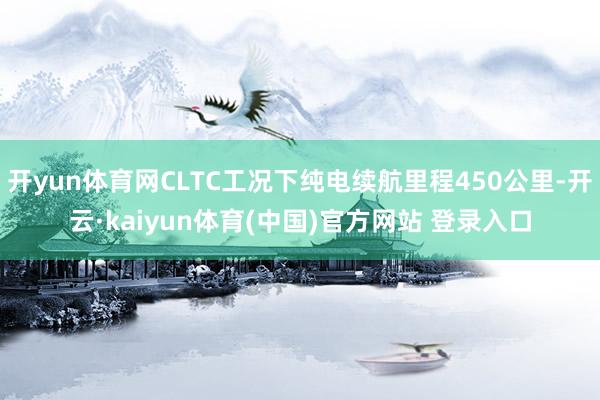 开yun体育网CLTC工况下纯电续航里程450公里-开云·kaiyun体育(中国)官方网站 登录入口